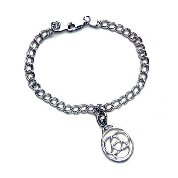 Family Medallion® Sterling Silver Child's Charm Bracelet (7